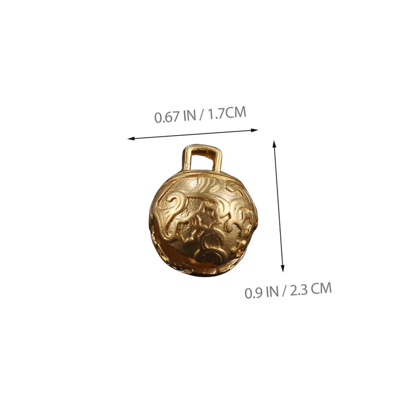 LALAFINA 2Pcs Retro Brass Bell Pendants for DIY Crafts Unique