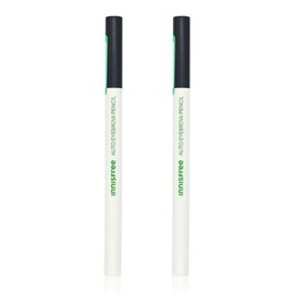 Innisfree 이니스프리 납작 아이브로우 펜슬 0.3g 2호 깜깜한 밤하늘 블랙 2개 Innisfree Flat Eyebrow Pencil 0.3g #2 Dark Night Sky Black (Set of 2)