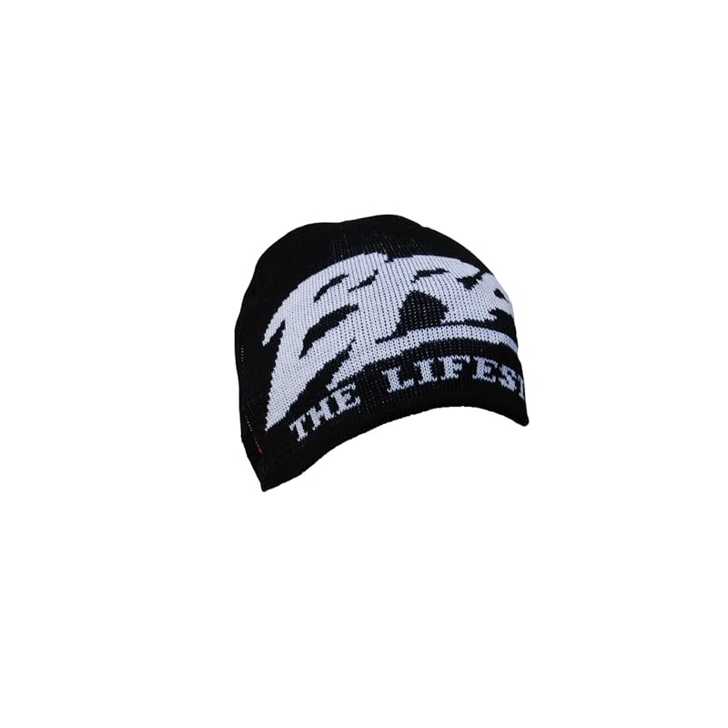 Brachial Men's Beanie Black White - Knitted Hat, black/white