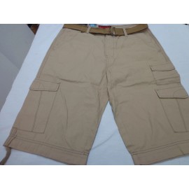 IRON CO. 'Messenger'  Cargo Belted  Below Knee  Shorts  Khaki    Size 34   NEW