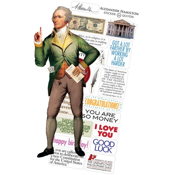 Alexander Hamilton Quotable Notable - Greeting Card and Sticker Sheet - Envelope Included