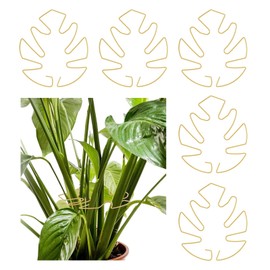 5PCS Iron Monstera Plant Support, Plant Stem Support, Turtle Shell Bamboo Clamp Set, Stable Plant Support Stakes for Indoor Plant, Ideal Present for Plant Lovers