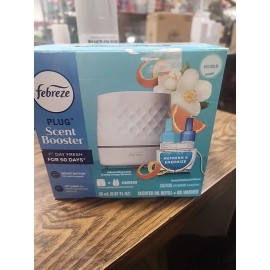 Febreze Plug Scent Booster, Air Freshener, Scented Oil Diffuser, Kit + 1 Refill