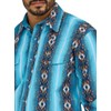 Wrangler Men's Checotah Sea Salt Blue Snap Shirt 112365886 (US,