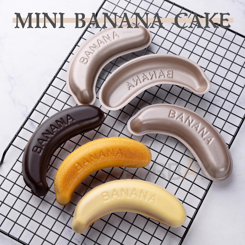 Marimer FOR BAKE Non-Stick 6" Banana Shaped Pan Set -