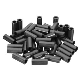 PATIKIL 120Pcs M8 ABS Spacers 5/16" ID x 9/16" OD x 1 3/8" L Plastic Round Spacer Washers Black Standoff Nut Unthreaded for M8 or 5/16 inch Screws Bolts Electrical Outlet