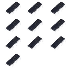 PENGLIN 10pcs Motor Driver IC L293D DIP-16 16-Pin PDIP Brushed DC IC Stepper Motor Driver Controller