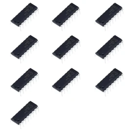PENGLIN 10pcs Motor Driver IC L293D DIP-16 16-Pin PDIP Brushed DC IC Stepper Motor Driver Controller