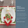 Elrene Home Fashions Holly Traditions Fabric Napkins Set of 4,