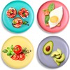 GET FRESH Bamboo Kids Plates Set 4-pack Reusable Dinner Plates
