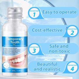 Temporary Tooth Filling Repair Kit - Moldable False Teeth, Dentures & Broken Teeth - Includes 30ML of Tooth Repair Granules & Beads