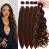 Brown Boho Braiding Hair Synthetic Pre Stretched Braiding Hair for
