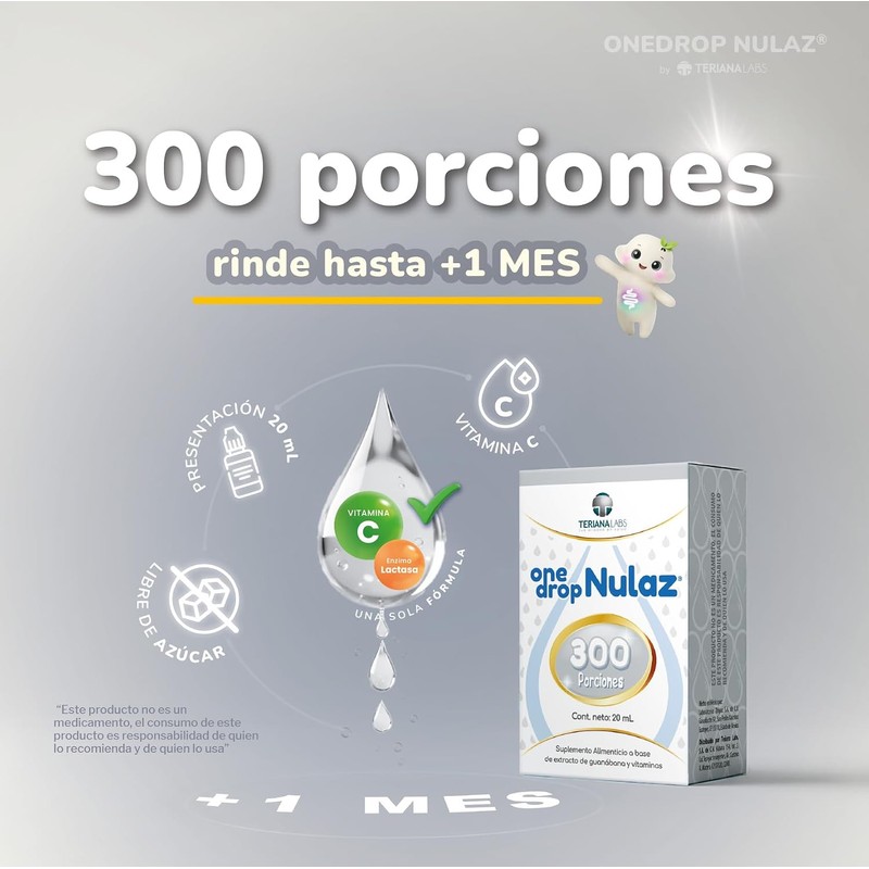Vitamina ONEDROP NULAZ frasco con 20 mL, 1000 ALU por