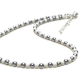 OVER-9 Terahertz Northstone Necklace, 0.2 inches (6 mm), Tested by Public Institutions! Terahertz Ore, Genuine Warranty, Power Stone, Natural Stone, Ultra Far Infrared, Health