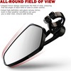 MZS Arrow Bar End Mirrors, 7/8 Motorcycle Rear View mirror