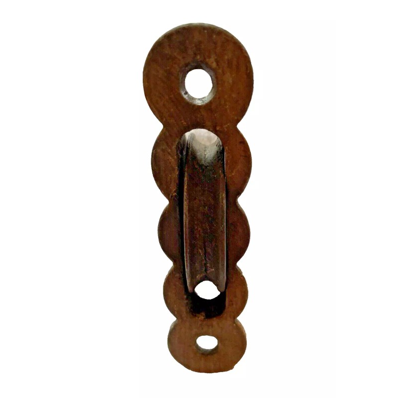Window Sash Pulley Victorian Cast Iron Base with Metal Wheels