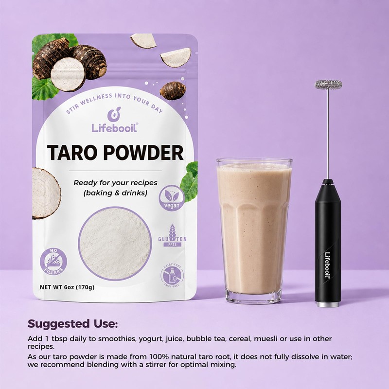 Lifebooil Taro Powder, No Additives and Preservatives, 6oz