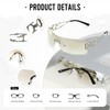 YOGFIT Rimless Y2K Sunglasses for Women Men Fashion Wrap Around