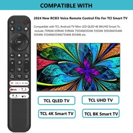 Replacement Voice Remote RC813 for TCL Google TV Q6 Q7 QM8 S3 S4 Q570G S250G Q550G S45G S550G Series UHD QLED 4K Smart TVs