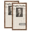 Hongkee 11x22 Newspaper Frame 2 Packs, Real Glass and Rustic