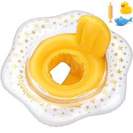 YXTC Baby Float with Foot Insert, Child Float, Baby Float for Pool or Bath, Water Play, Baby, Safe for Children Aged 3 Months to 6 Years (Yellow)