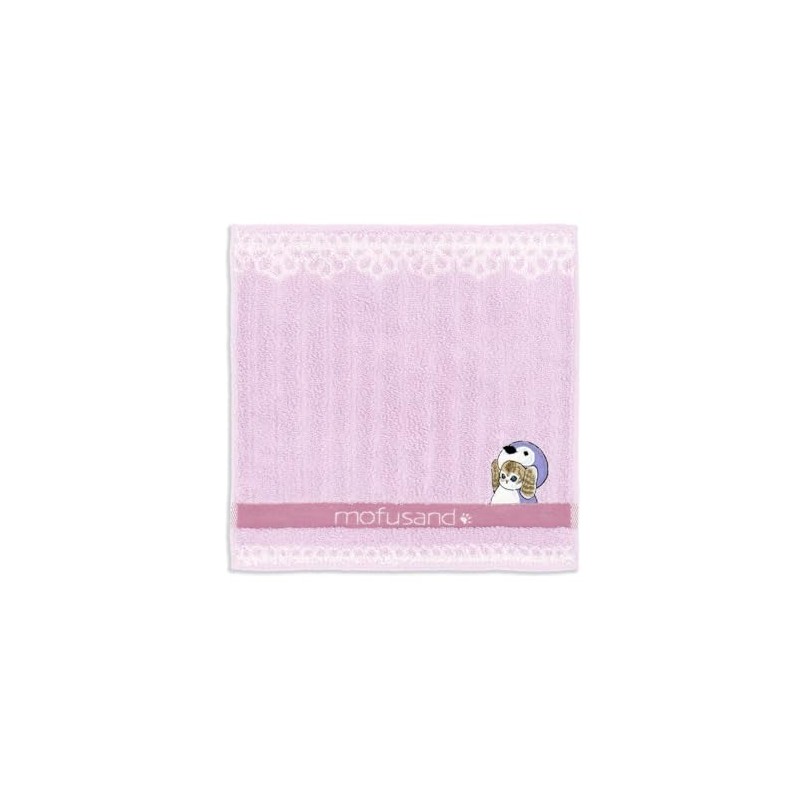 mofusand Pastel Lace Towel Handkerchief, Purple, Cat Lace, Cute, 43-0130080,