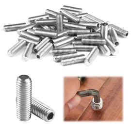 Pack of 50 Grub Screws with Taper Tip, Stainless Steel Grub Screws, M8 x 25 mm, Rustproof and Waterproof Grub Screws with Hexagon Socket and Taper Tip for Mechanical Engineering, Vehicle Technology