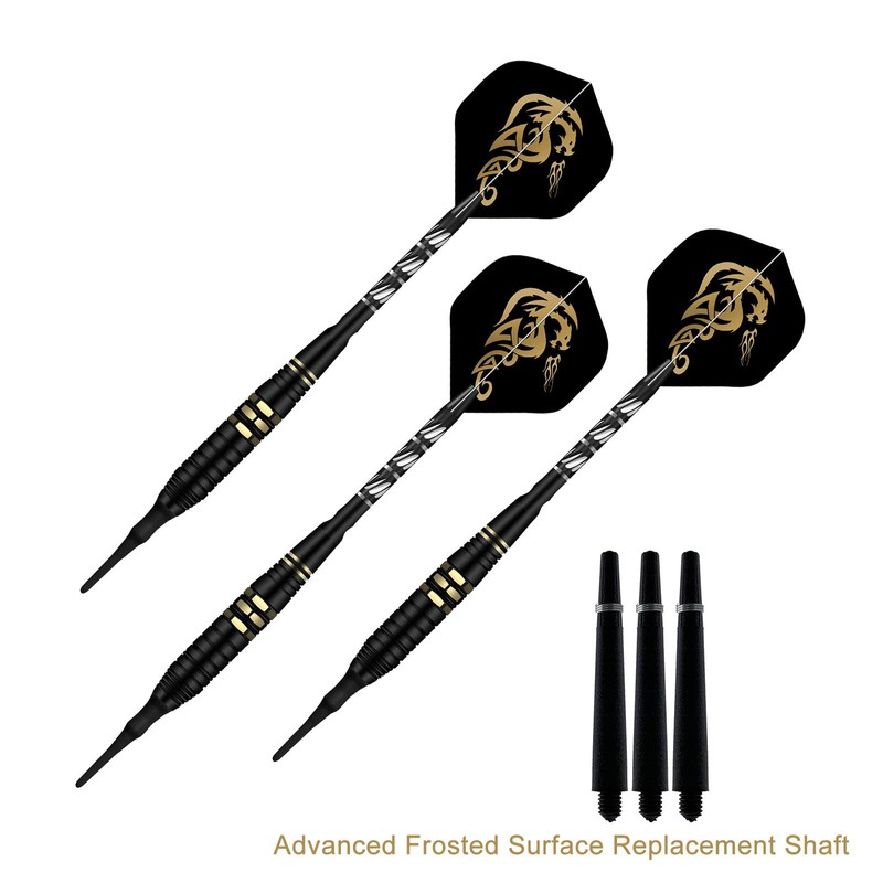 LYCXAMES Darts with Plastic Tip for Electronic Dartboard, Set of
