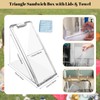 Triangle Sandwich Container,Triangle Sandwich Container Reusable,Triangle Sandwich Box with Lids
