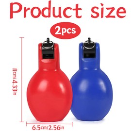 Pack of 2 hand whistles, hand whistles, sports whistle, whistle for trainers, hand squeeze whistles, trainer whistle, loud, for emergency training, athletics, sports lessons and outdoor rescue