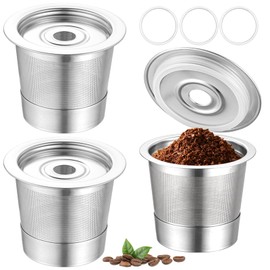 3 Pack Reusable K Cups and Coffee Pods for Ninja Coffee Maker PB051 & CFP101/PB041 Stainless Steel 304 Permanent K Cups Filters Reusable K Pod Coffee Accessories Fit for Ninja Coffee Maker