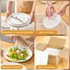 AntoKueh White Ceramic Plates Set of 6, 8.2 Inch Round