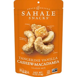 Sahale Snacks Tangerine Vanilla Cashew Macadamia Glazed Mix, 4 Ounces