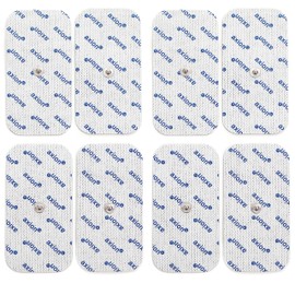 Axion Set of 8 Electrode Pads 10 x 5 cm 3.5 mm Push Button Medical Device