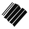 FZJDSD 6PCS Glossy Black Pillar Post Door Window Trim Cover
