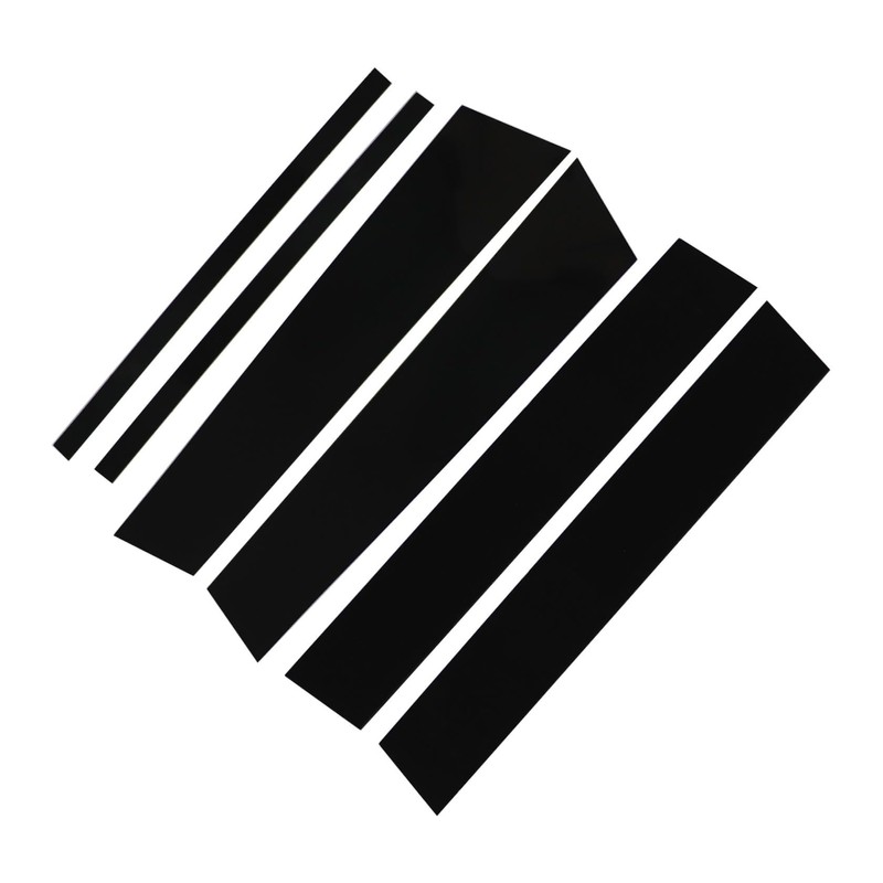 FZJDSD 6PCS Glossy Black Pillar Post Door Window Trim Cover