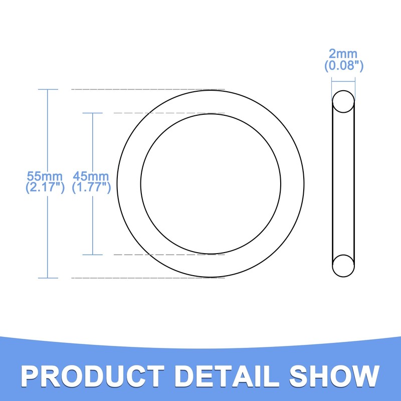 GLOKUUCA PTFE Flat Washers - 5 Packs Flat Washers Assortment
