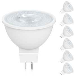 HORKEY Foco LED MR16 Moderna Bombilla GU5.3 GX5.3 4w=50W 6500K 3000K Luz Cálida Blanco (Luz Cálida, Paquete de 6)