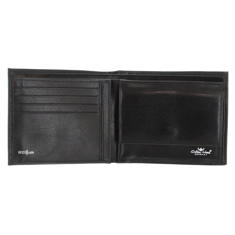 Golden Head Colorado RFID Billfold Coin Wallet Black, black, Classic