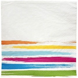 Nicole Home Collection Lunch Brushstrokes Collection | Pack of 40 Paper Napkin (77224)