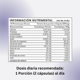 Health Hack Mineral Essentials | Suplemento de Minerales Esenciales | Con Glicinato de Magnesio, Calcio, Potasio, Zinc, Hierro, Cobre, Cromo, Yodo y Selenio | Refuerza tu Salud y Bienestar