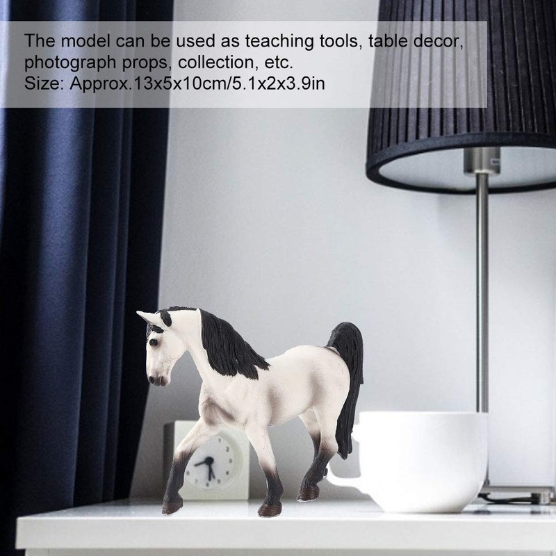 Simulación de Caballo Blanco Modelo Animal Estatua Chico Jugar Regalo