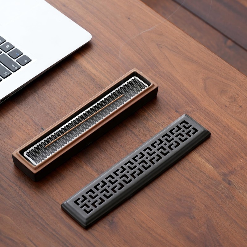 CEREMONY Incense Holder,Ceramic Incense Holder for Sticks with Ash Catcher,Coffin