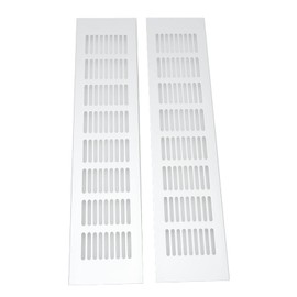 2 Pcs Aluminium Alloy Vent Grille for RV, Cabinet, Shoe Cabinet, and Closet, 80x400mm Rectangular Vent Plate (80 * 350mm)