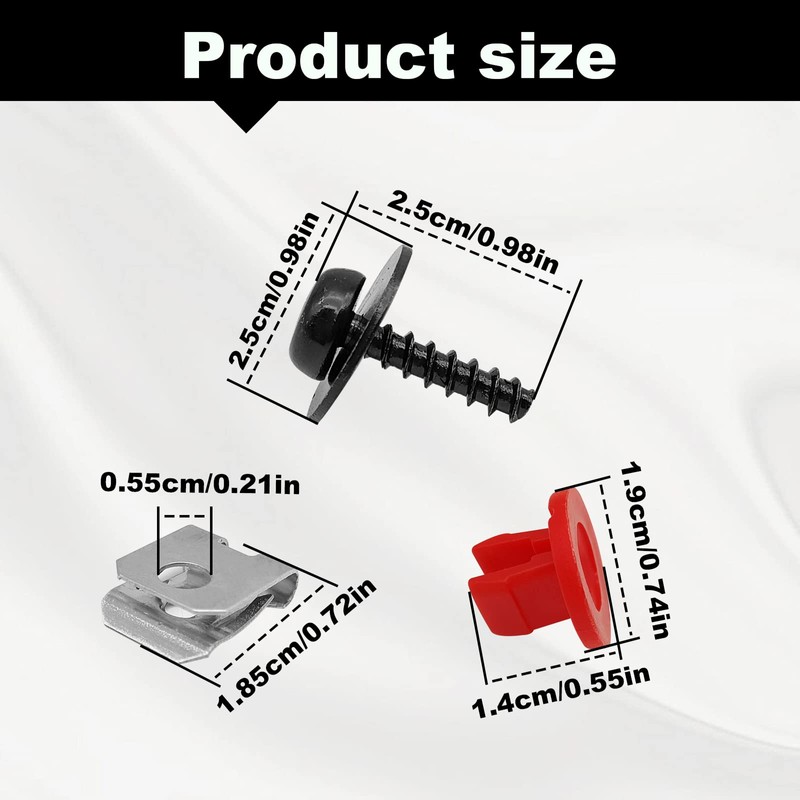 30pcs Engine Splash Shield Guard Undertray Cover Screws Bolt Nut