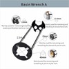 ZhugtaoDermd 2Pcs Kitchen Sink Wrench Set, Multifunctional Basin Wrench with