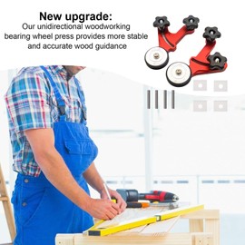 Table Saw Wood Feeder - 1 Pair Woodworking Unidirectional Feeder | Aluminium Alloy Unidirectional Feeder For Table Saw Parts