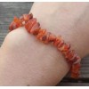 NATURAL CARNELIAN STONE GEMSTONE STRETCHY CHIP BRACELET