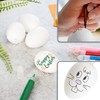 COM-FOUR® 36 x White Decorative Easter Eggs Made of Plastic,