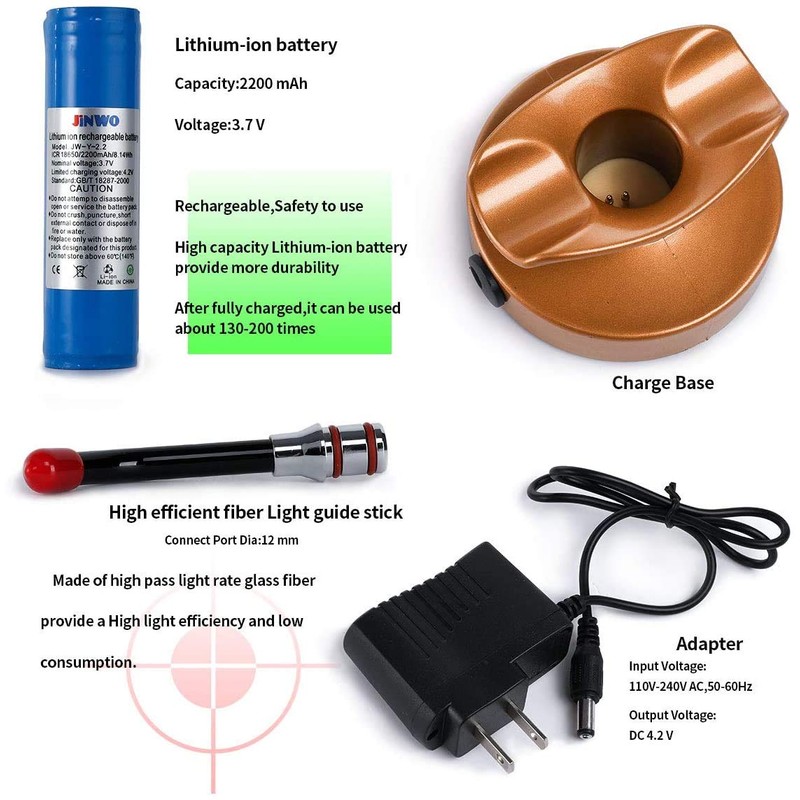 Global-Dental 5W Wireless Cordless LED Light Lamp 1500mw/cm with Tip